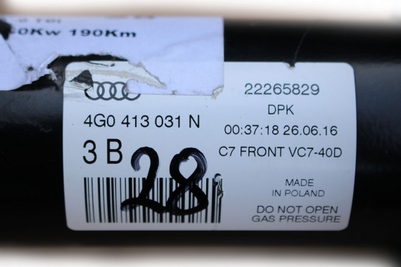 AUDI A6 4G AMORTYZATOR 4G0413031N TELESKOP PRZÓD + TYŁ amory mcpherson 4 szt. 4G0413031 4G5513035F 4G0413031 8K0411105 4G5513035