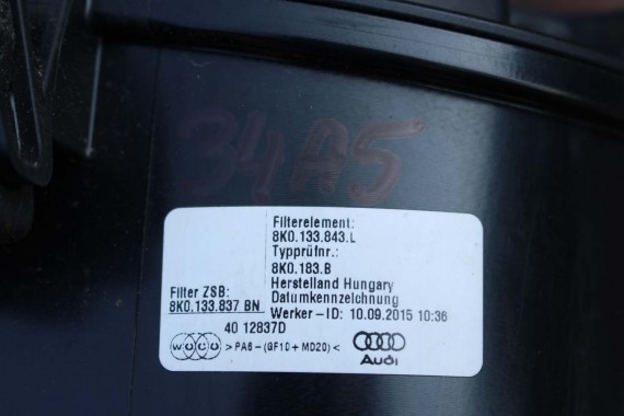 AUDI A4 A5 Q5 FILTR POWIETRZA OBUDOWA 8K0133837BN 8K0133835BR 8K0133835CD 8K0 133 837 BN 8K0133835 CD 8K 8T 8R LIFT 8K0133837BN