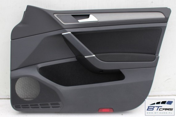 VW GOLF 7 VII BOCZEK BOCZKI DRZWI drzwiowe tapicerka 5G 5G4 KOMPLET BOCZKÓW CZARNY welur welurowe 5 drzwiowy