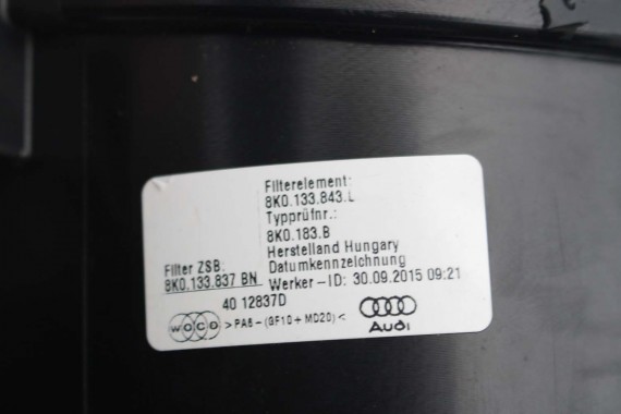 AUDI A4 A5 Q5 FILTR POWIETRZA OBUDOWA 8K0133837BN 8K0133835BR 8K0133835CD 8K0 133 837 BN 8K0133835 CD 8K 8T 8R LIFT 8K0133837BN