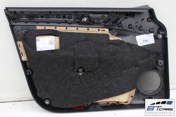 VW GOLF 7 VII BOCZEK BOCZKI DRZWI drzwiowe tapicerka 5G 5G4 KOMPLET BOCZKÓW CZARNY welur welurowe 5 drzwiowy
