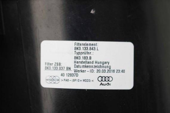 AUDI A4 A5 Q5 FILTR POWIETRZA OBUDOWA 8K0133837BN 8K0133835BR 8K0133835CD 8K0 133 837 BN 8K0133835 CD 8K 8T 8R LIFT 8K0133837BN