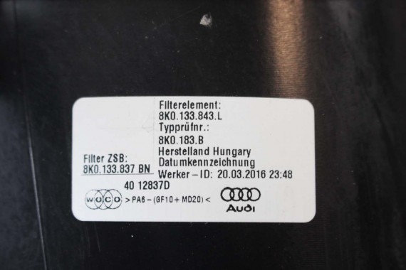 AUDI A4 A5 Q5 FILTR POWIETRZA OBUDOWA 8K0133837BN 8K0133835BR 8K0133835CD 8K0 133 837 BN 8K0133835 CD 8K 8T 8R LIFT 8K0133837BN