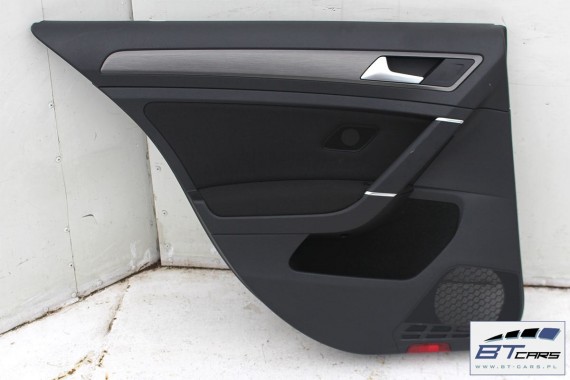 VW GOLF 7 VII BOCZEK BOCZKI DRZWI drzwiowe tapicerka 5G 5G4 KOMPLET BOCZKÓW CZARNY welur welurowe 5 drzwiowy