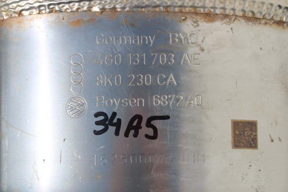 AUDI A4 A5 A6 KATALIZATOR + KLAPKA 4G0254400G 3Q0253691F 4G0131703AE 3Q0253691J przepustnica BOYSEN tłumik 4G0 131 703 AE 4G C7