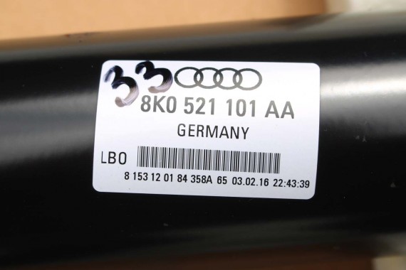AUDI A4 A5 WAŁ KARDANA NAPĘDOWY 8K0521101AA 8K0 521 101 AA 8K 8T 4*4 Quattro napęd osi tył 4X4 8K0521101AA  8K0521101 8K0521101