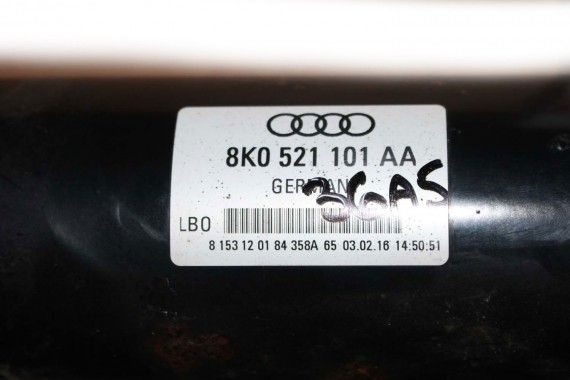 AUDI A4 A5 WAŁ KARDANA NAPĘDOWY 8K0521101AA 8K0 521 101 AA 8K 8T 4*4 Quattro napęd osi tył 4X4 8K0521101AA  8K0521101 8K0521101