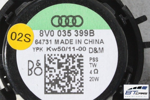 AUDI A3 SPORTBACK GŁOŚNIKI + WZMACNIACZ BAO 8V Bang & Olufsen 8V0035465  8V0 035 465 głośnik 8V0035382A 8V0 035 382 A tuba