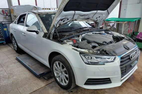 AUDI A4 8W PRZÓD maska błotniki zderzak pas przedni lampy wzmocnienie lampa FULL LED T9T9 LY9C Biały 8W0941033 8W0941034 T9 B9