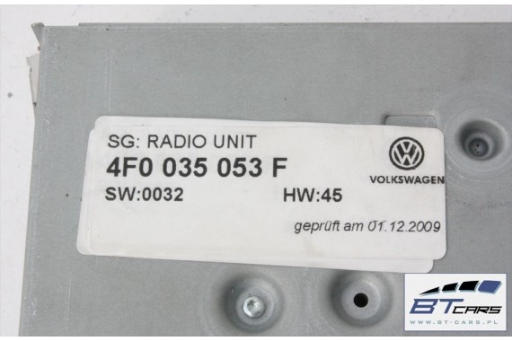VW TOUAREG TUNER RADIOWY RADIO UNIT 4F0035053F 4F0 035 053 F  7P 2010- SAMOCHODOWY RADIA