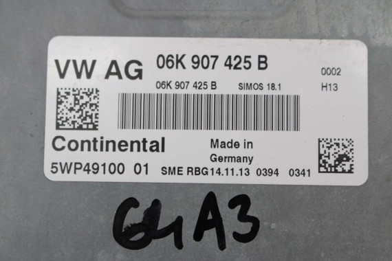 AUDI A3 KOMPUTER STEROWNIK SILNIKA 06K907425B 8V MODUŁ USA 06K 907 425 B 06K907425B 06K907425B 06K907425 06K907425B 1.8 TFSi