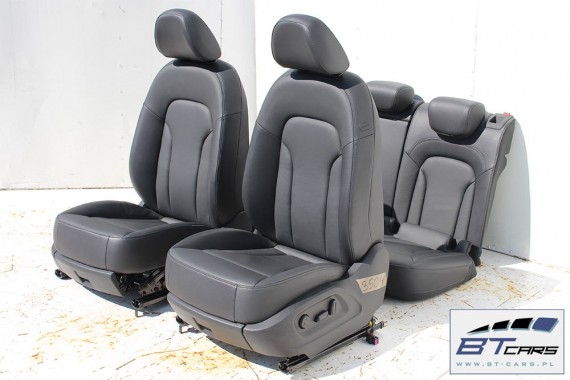 AUDI Q3 FOTELE KOMPLET FOTELI siedzeń siedzenia fotel tapicerka 8U skóra kolor czarny