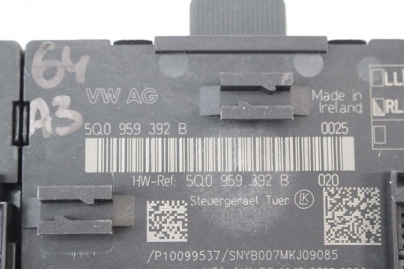 AUDI A3 VW GOLF 7 MODUŁ STEROWNIK DRZWI 5Q0959592B 5Q0959593B 5Q0959595B 5Q0 959 592 B 5Q0959592 5Q0959593 5Q0959595 5Q0959592