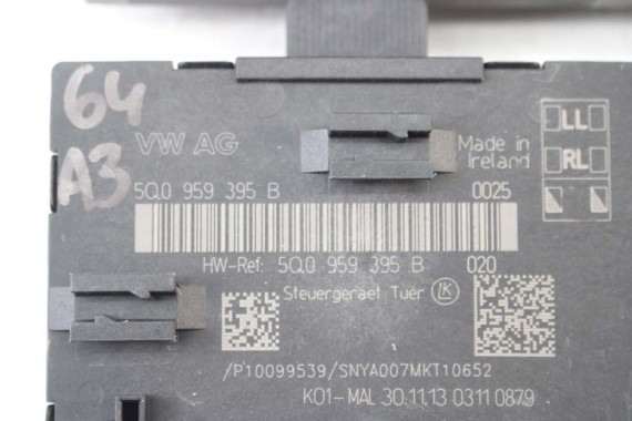 AUDI A3 VW GOLF 7 MODUŁ STEROWNIK DRZWI 5Q0959592B 5Q0959593B 5Q0959595B 5Q0 959 592 B 5Q0959592 5Q0959593 5Q0959595 5Q0959592