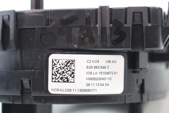 VW AUDI SEAT SKODA TAŚMA KIEROWNICY AIR BAG 5Q0953549C 5Q0 953 549 C MULTIFUNCJA POD KIEROWNICĘ 5Q0953549  5Q0953549A 5Q0953549E