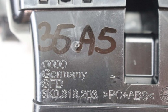 AUDI A4 A5 Q5 WLOTY POWIETRZA TUNELU 8K0819203J 8K0 819 203 J 8K0819203J Kolor WVF nero / czarny 8K 8T 8R 8K0819203J 8K0819203J