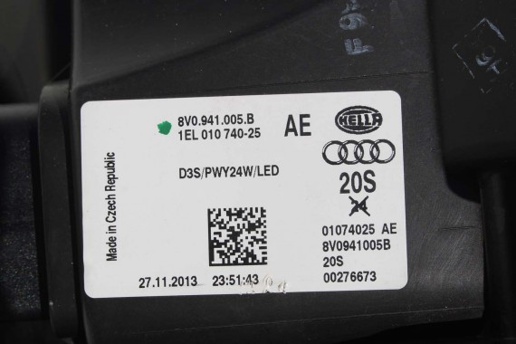 AUDI A3 LAMPY PRZEDNIE PRZÓD 8V0941005B 8V0941006B XENON LED 8V0941043B 8V0941044B 4G0907397P 8K0941597B 8V0941005B SEDAN USA