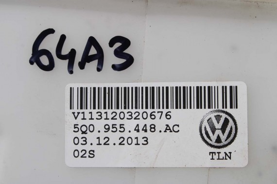 AUDI A3 Q2 ZBIORNIK PŁYNU SPRYSKIWACZY 5Q0955448AC 5Q0955448 ZBIORNICZEK pojemnik 5Q0955448AC 5Q0955448AC 5Q0955453T 5Q0955448AE