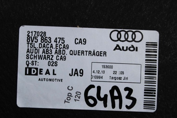 AUDI A3 SEDAN BAGAŻNIK PODŁOGA + BOCZEK 8V5863887R 8V5863888H 8V5863463C boczki tapicerki 8V5863887S 8V5863888K 8V5863463G 8V