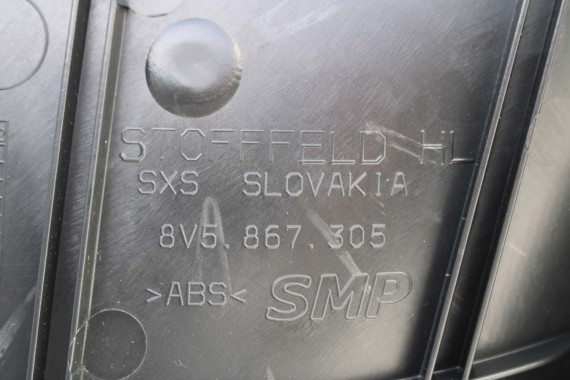 AUDI A3 SEDAN BOCZEK BOCZKI DRZWI drzwiowe tapicerka skóra kolor czarny 8V 8V5867303 8V5867304 8V5867305 8V5867306 8V5 867 303