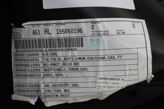 AUDI A3 SEDAN BOCZEK BOCZKI DRZWI drzwiowe tapicerka skóra kolor czarny 8V 8V5867303 8V5867304 8V5867305 8V5867306 8V5 867 303