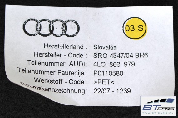 AUDI Q7 FOTELE KOMPLET FOTELI siedzeń siedzenia fotel tapicerka 4L skóra kolor beż wersja 5-osobowa