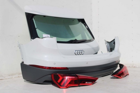 AUDI Q3 83A II TYŁ ZDERZAK + KLAPA BAGAŻNIKA + LAMPY lampa tylny Matrix 2Y2Y LS9R Gletscherweiss Biały F3 83A827025 83A807511