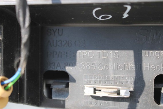 AUDI Q3 83A II TYŁ ZDERZAK + KLAPA BAGAŻNIKA + LAMPY lampa tylny Matrix 2Y2Y LS9R Gletscherweiss Biały F3 83A827025 83A807511