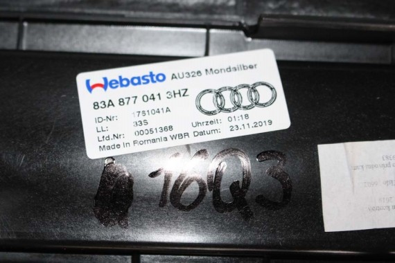 AUDI Q3 83A DACH SZKLANY SOLAR PANORAMA 83A877041 83A 877 041 szyberdach solardach 4M8877049 83A877055 4M8877055 4M8877056 ETRON