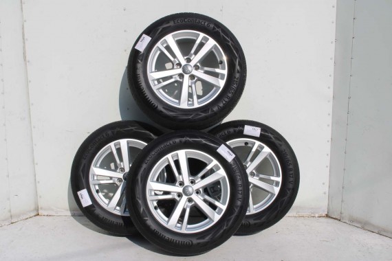 AUDI Q3 II FELGI 17 cali 83A601025F OPONY LATO KOŁA felga 83A601025 7J*17H2 ET40 opona LATO CONTINENTAL ECOCONTACT 215/65/17 99v