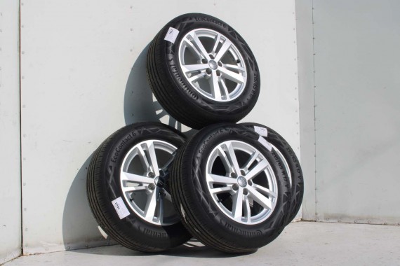 AUDI Q3 II FELGI 17 cali 83A601025F OPONY LATO KOŁA felga 83A601025 7J*17H2 ET40 opona LATO CONTINENTAL ECOCONTACT 215/65/17 99v