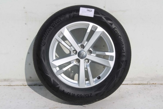 AUDI Q3 II FELGI 17 cali 83A601025F OPONY LATO KOŁA felga 83A601025 7J*17H2 ET40 opona LATO CONTINENTAL ECOCONTACT 215/65/17 99v