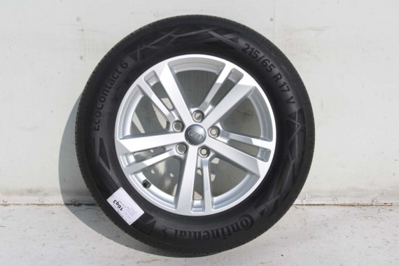 AUDI Q3 II FELGI 17 cali 83A601025F OPONY LATO KOŁA felga 83A601025 7J*17H2 ET40 opona LATO CONTINENTAL ECOCONTACT 215/65/17 99v