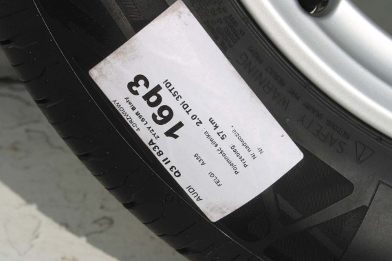 AUDI Q3 II FELGI 17 cali 83A601025F OPONY LATO KOŁA felga 83A601025 7J*17H2 ET40 opona LATO CONTINENTAL ECOCONTACT 215/65/17 99v