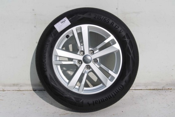 AUDI Q3 II FELGI 17 cali 83A601025F OPONY LATO KOŁA felga 83A601025 7J*17H2 ET40 opona LATO CONTINENTAL ECOCONTACT 215/65/17 99v