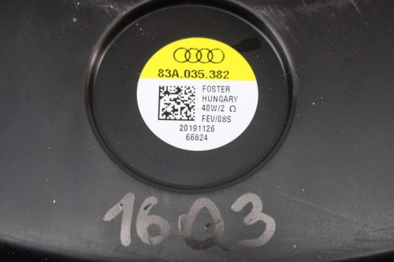 AUDI Q2 Q3 GŁOŚNIKI ZESTAW GŁOŚNIKÓW 83A035399 83A035415 83A035411 83A035398 83A035382 FL LIFT GŁOŚNIK TUBA A1 A3 83A 035 411