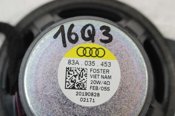 AUDI Q2 Q3 GŁOŚNIKI ZESTAW GŁOŚNIKÓW 83A035399 83A035415 83A035411 83A035398 83A035382 FL LIFT GŁOŚNIK TUBA A1 A3 83A 035 411