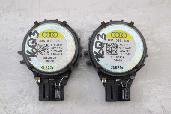 AUDI Q2 Q3 GŁOŚNIKI ZESTAW GŁOŚNIKÓW 83A035399 83A035415 83A035411 83A035398 83A035382 FL LIFT GŁOŚNIK TUBA A1 A3 83A 035 411