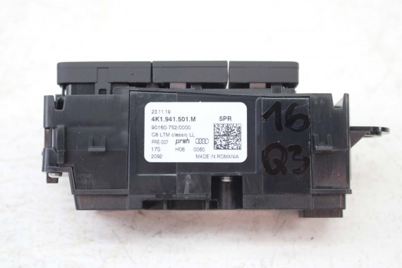 AUDI Q3 PRZEŁĄCZNIK WŁĄCZNIK ŚWIATEŁ 4K1941501M 4K1941501M A6 A7 Q7 4M dotykowy ETRON Q7 Q8 A6 A7 panel 4K1941501M