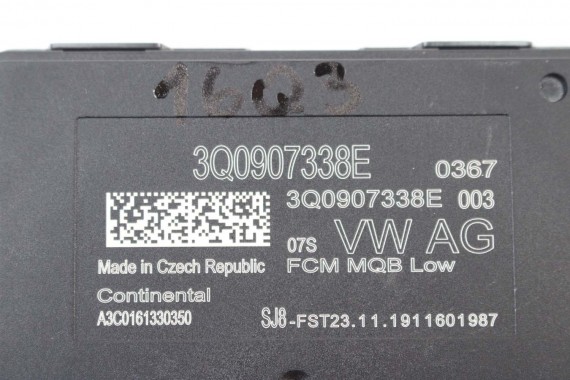 VW SEAT SKODA STEROWNIK ŚWIATEŁ 3Q0907338E KIEROWANYCH moduł doświetlania zakrętów i regulacji zasięgu 3Q0 907 338 E 3Q0907338E