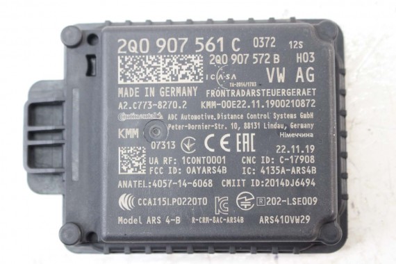 AUDI Q3 83A MODUŁ STEROWNIK SENSOR ACC 2Q0907561D 2Q0907561D 2Q0907572B RADAR DISTRONIC 2Q0907561C 2Q0907561M 2Q0907561D II