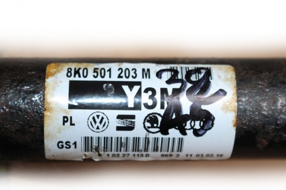 AUDI A4 A5 PÓŁOŚ TYLNA TYŁ 8K0501203M 8K0 501 203 M 8K B8 8T 4*4 8K0501203M 8K0501203M 8K0501203M 8K0501203M 8K0501203 8K0501203