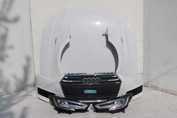 AUDI A4 8W PRZÓD maska błotniki zderzak pas przedni lampy wzmocnienie lampa FULL LED 2Y2Y LS9R Biały 8W0941033 8W0941034 T9 B9