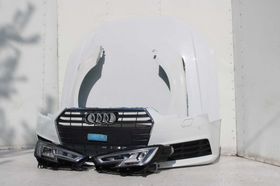 AUDI A4 8W PRZÓD maska błotniki zderzak pas przedni lampy wzmocnienie lampa FULL LED 2Y2Y LS9R Biały 8W0941033 8W0941034 T9 B9