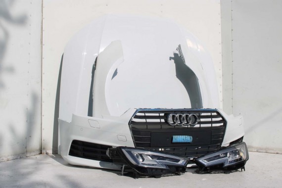 AUDI A4 8W PRZÓD maska błotniki zderzak pas przedni lampy wzmocnienie lampa FULL LED 2Y2Y LS9R Biały 8W0941033 8W0941034 T9 B9