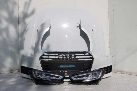 AUDI A4 8W PRZÓD maska błotniki zderzak pas przedni lampy wzmocnienie lampa FULL LED 2Y2Y LS9R Biały 8W0941033 8W0941034 T9 B9