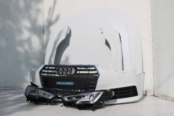 AUDI A4 8W PRZÓD maska błotniki zderzak pas przedni lampy wzmocnienie lampa FULL LED 2Y2Y LS9R Biały 8W0941033 8W0941034 T9 B9