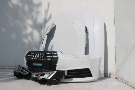 AUDI A4 8W PRZÓD maska błotniki zderzak pas przedni lampy wzmocnienie lampa FULL LED 2Y2Y LS9R Biały 8W0941033 8W0941034 T9 B9