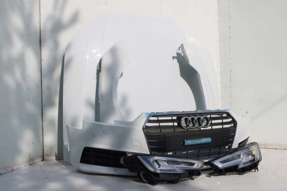 AUDI A4 8W PRZÓD maska błotniki zderzak pas przedni lampy wzmocnienie lampa FULL LED 2Y2Y LS9R Biały 8W0941033 8W0941034 T9 B9