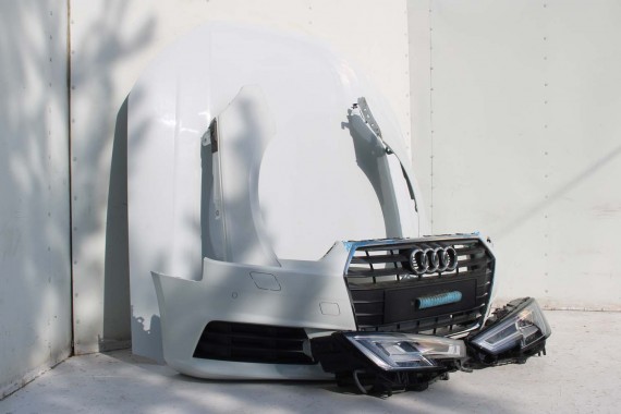 AUDI A4 8W PRZÓD maska błotniki zderzak pas przedni lampy wzmocnienie lampa FULL LED 2Y2Y LS9R Biały 8W0941033 8W0941034 T9 B9